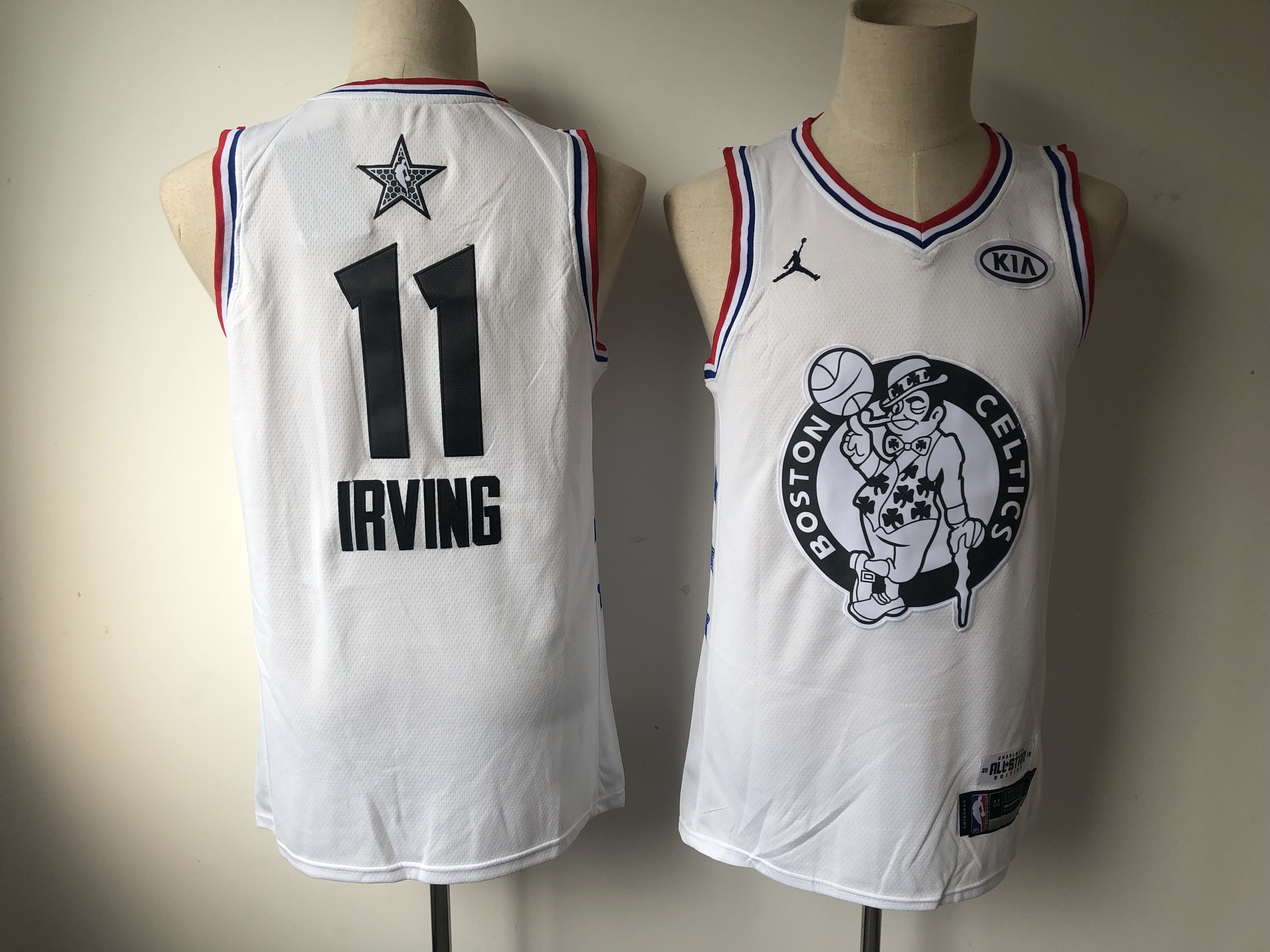 Men Boston Celtics #11 Irving White 2019 All Star NBA Jerseys->charlotte hornets->NBA Jersey